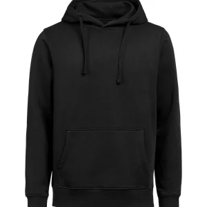 Zwarte hoodie, onbedrukt basisproduct
